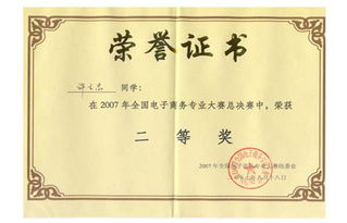 电子商务专业荣誉奖励